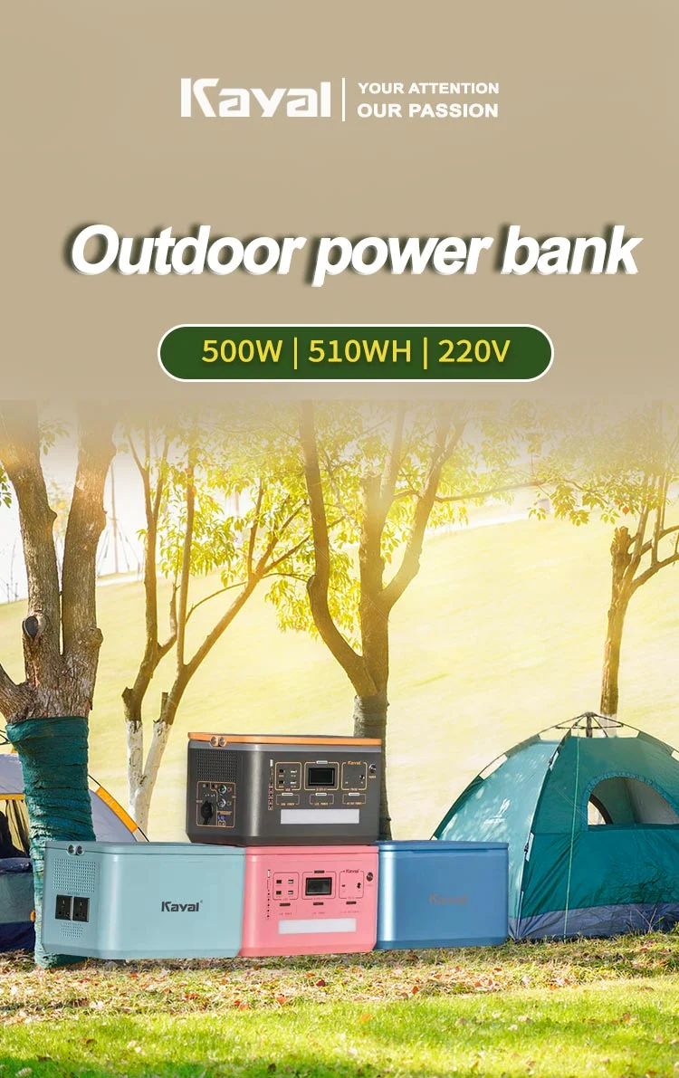 500W Solar &amp; Home &amp; Car Charging 5/12/24/110/230V Camping Solar Power Bank for Outdoor Picnic off Grid Solar System