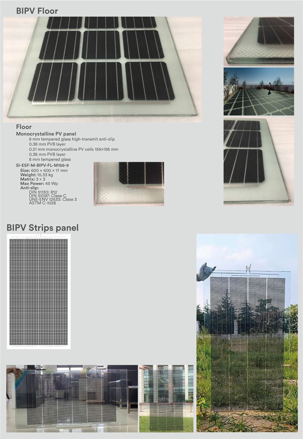 Building Integrated Photovoltaics 360W 380W 410W Mono Dual Glass BIPV Solar PV Panel